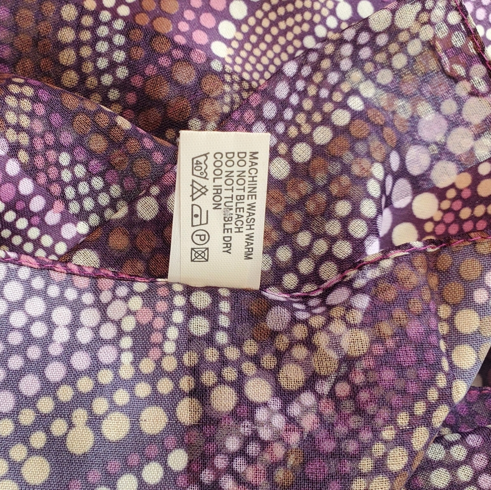 Purple Patterned Scarf - Picture 4 of 4